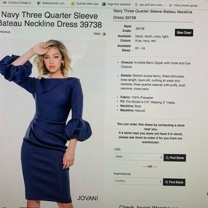 Jovani formal dress blue size 4